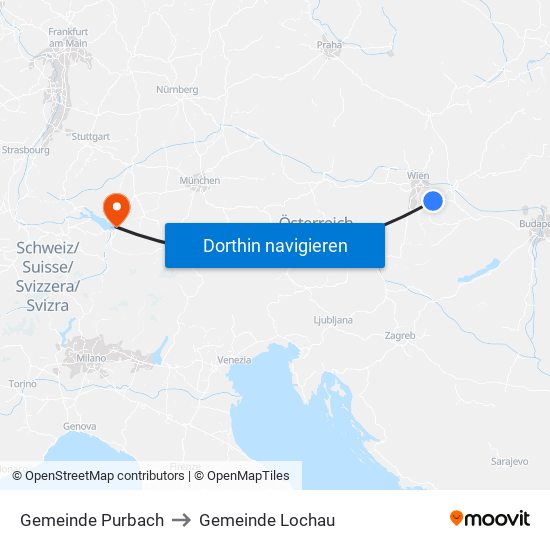 Gemeinde Purbach to Gemeinde Lochau map