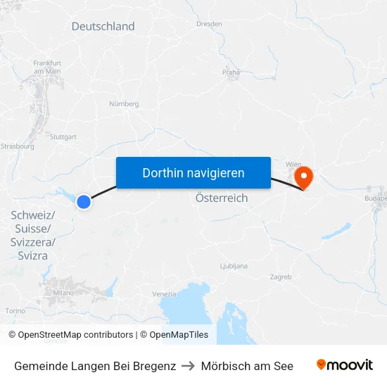 Gemeinde Langen Bei Bregenz to Mörbisch am See map