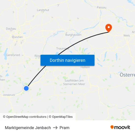 Marktgemeinde Jenbach to Pram map