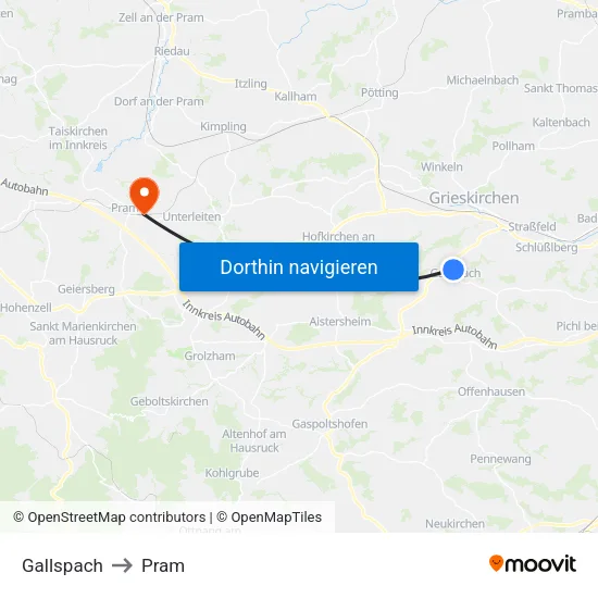 Gallspach to Pram map