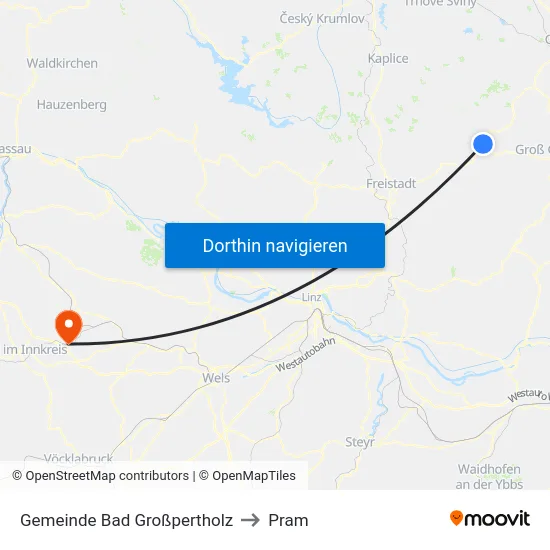 Gemeinde Bad Großpertholz to Pram map