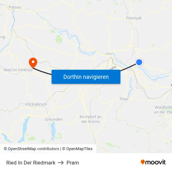 Ried In Der Riedmark to Pram map