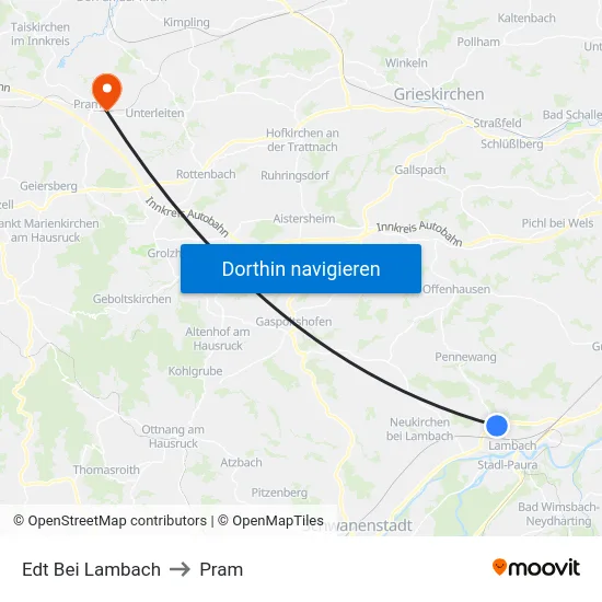 Edt Bei Lambach to Pram map