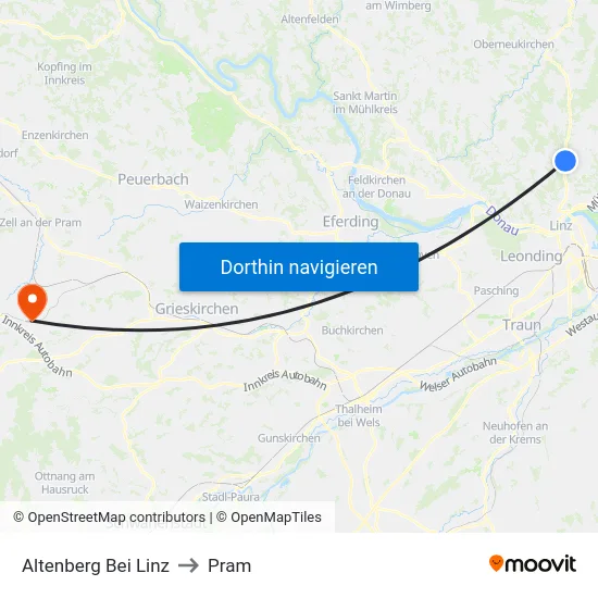 Altenberg Bei Linz to Pram map