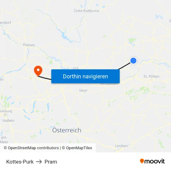 Kottes-Purk to Pram map