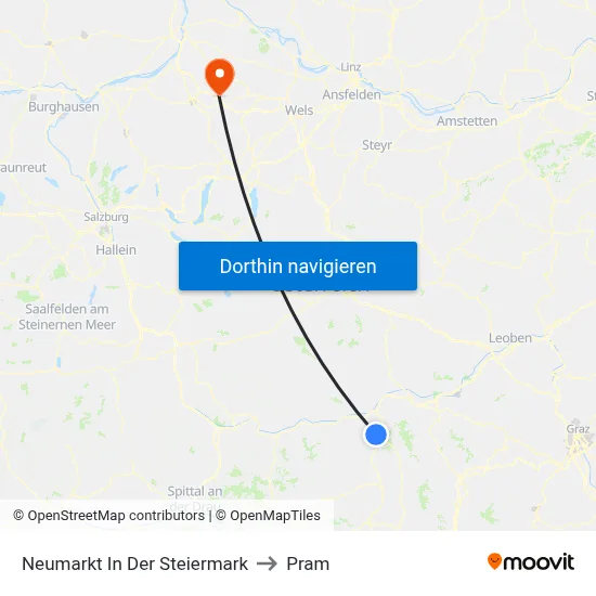 Neumarkt In Der Steiermark to Pram map
