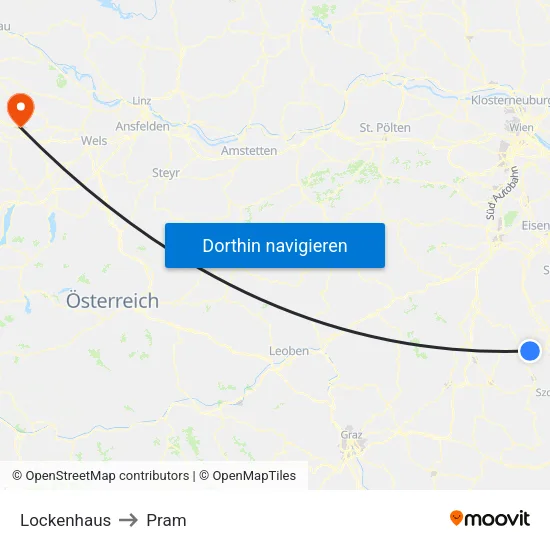 Lockenhaus to Pram map