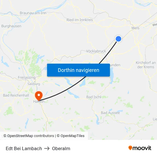 Edt Bei Lambach to Oberalm map
