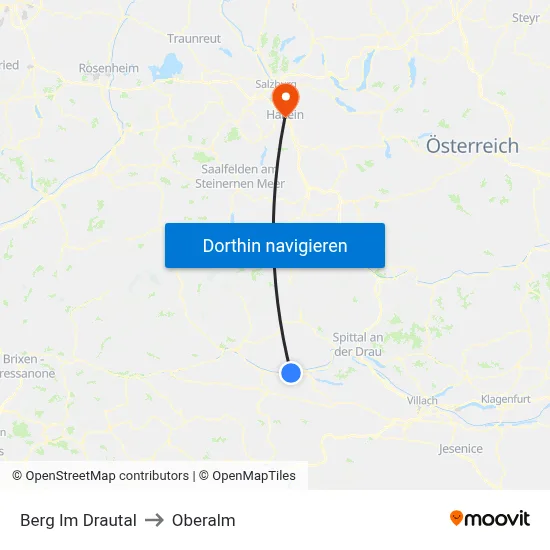 Berg Im Drautal to Oberalm map