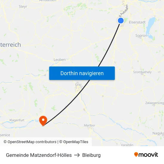 Gemeinde Matzendorf-Hölles to Bleiburg map