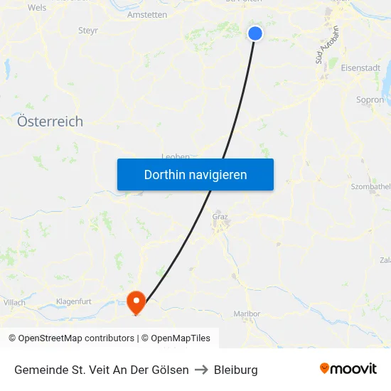 Gemeinde St. Veit An Der Gölsen to Bleiburg map