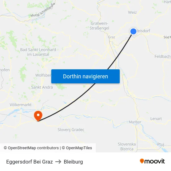 Eggersdorf Bei Graz to Bleiburg map