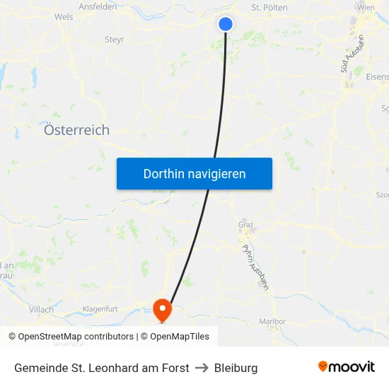 Gemeinde St. Leonhard am Forst to Bleiburg map