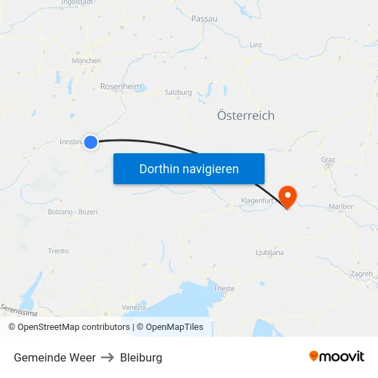 Gemeinde Weer to Bleiburg map