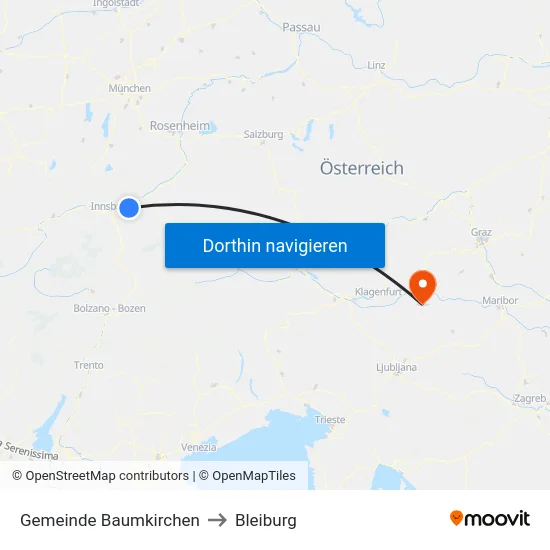 Gemeinde Baumkirchen to Bleiburg map