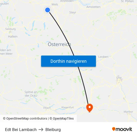 Edt Bei Lambach to Bleiburg map