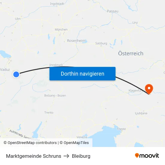 Marktgemeinde Schruns to Bleiburg map
