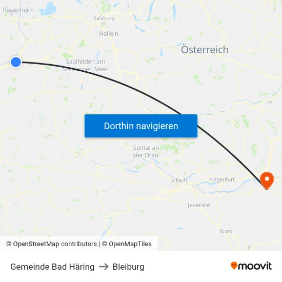 Gemeinde Bad Häring to Bleiburg map