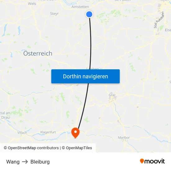 Wang to Bleiburg map