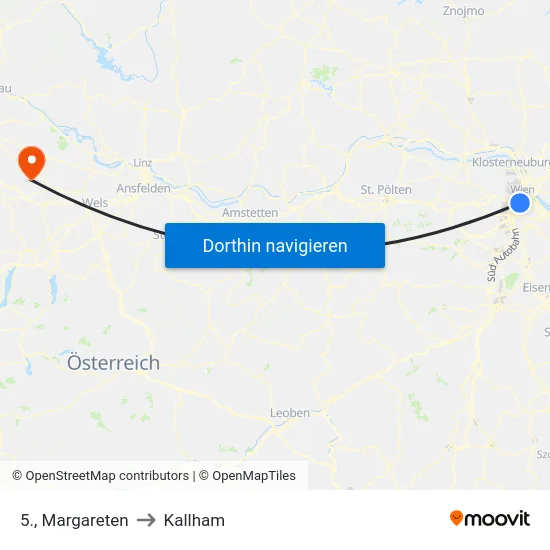 5., Margareten to Kallham map