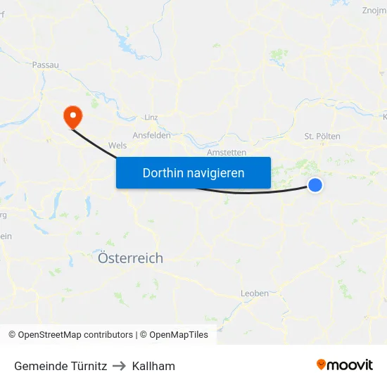 Gemeinde Türnitz to Kallham map
