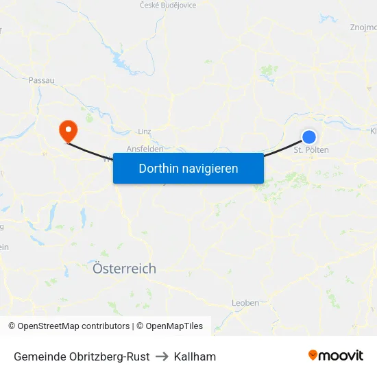 Gemeinde Obritzberg-Rust to Kallham map