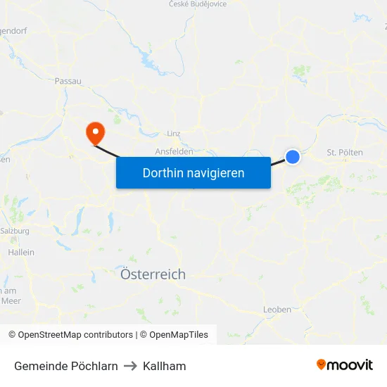 Gemeinde Pöchlarn to Kallham map