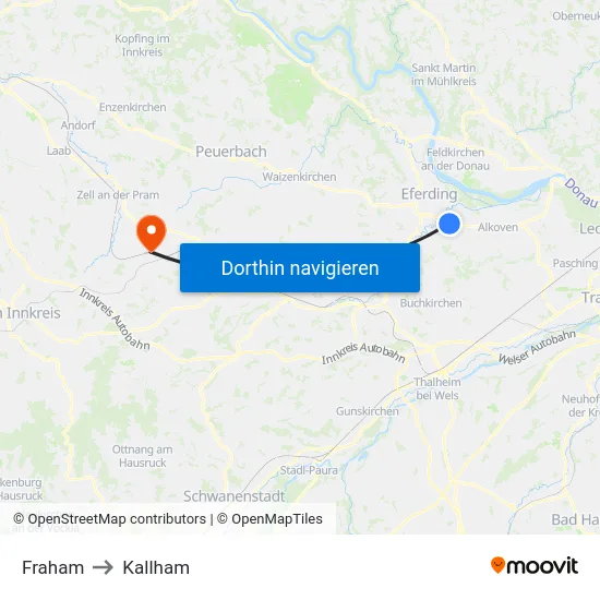 Fraham to Kallham map