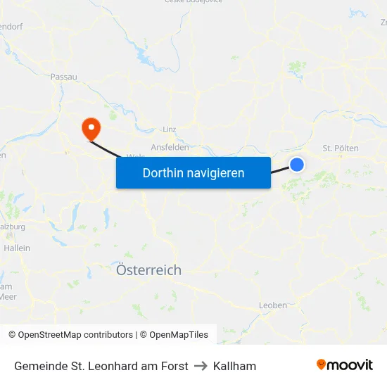 Gemeinde St. Leonhard am Forst to Kallham map
