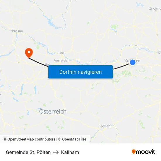 Gemeinde St. Pölten to Kallham map