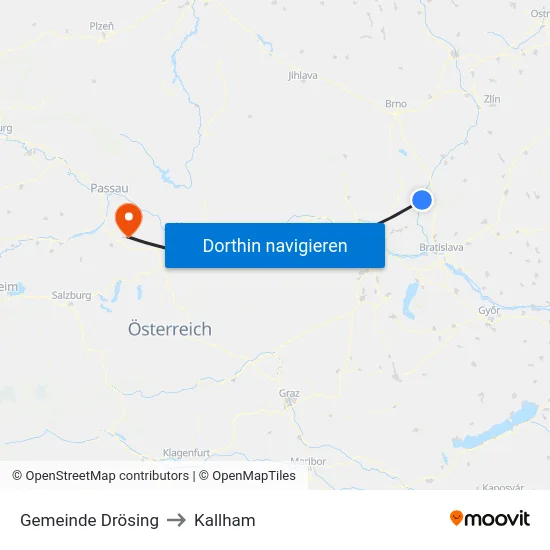 Gemeinde Drösing to Kallham map