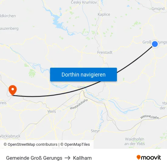 Gemeinde Groß Gerungs to Kallham map