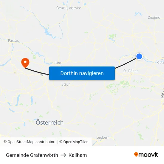 Gemeinde Grafenwörth to Kallham map