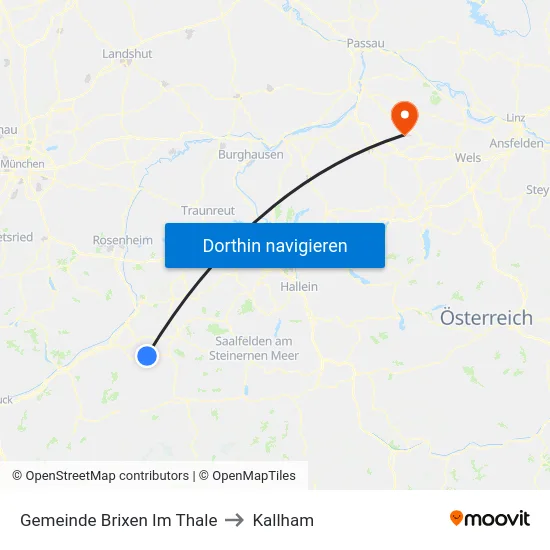 Gemeinde Brixen Im Thale to Kallham map