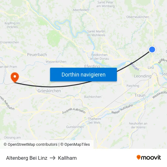Altenberg Bei Linz to Kallham map