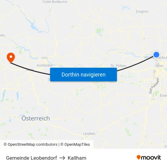 Gemeinde Leobendorf to Kallham map