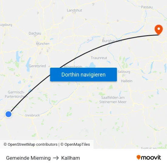 Gemeinde Mieming to Kallham map