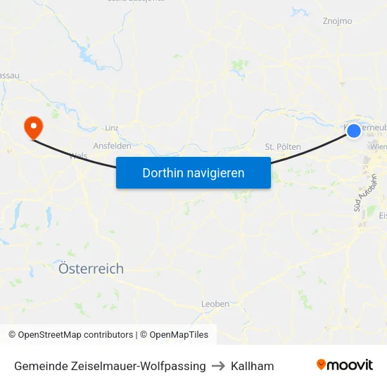 Gemeinde Zeiselmauer-Wolfpassing to Kallham map
