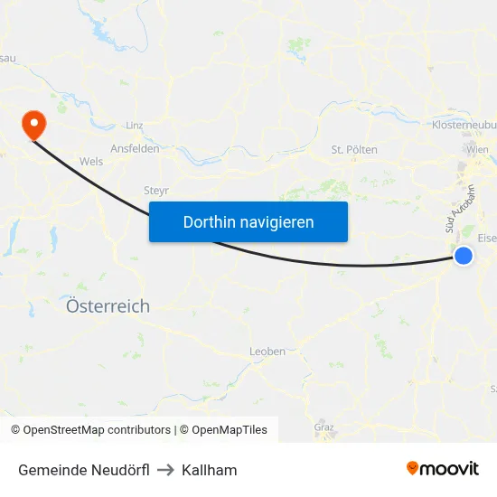 Gemeinde Neudörfl to Kallham map