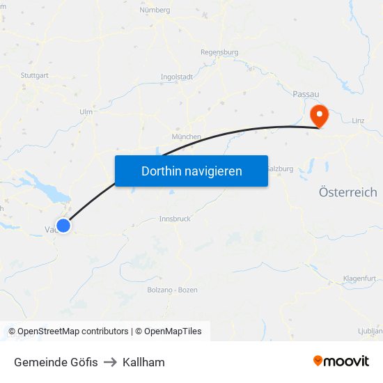 Gemeinde Göfis to Kallham map