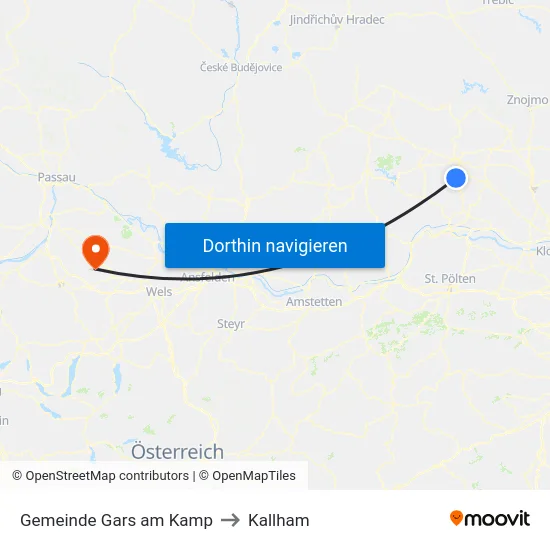 Gemeinde Gars am Kamp to Kallham map