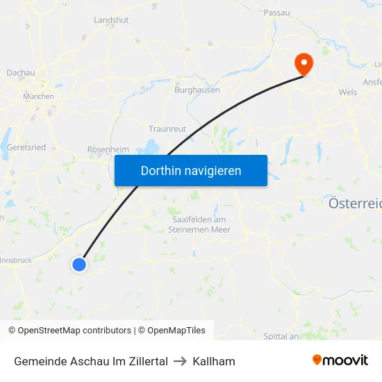 Gemeinde Aschau Im Zillertal to Kallham map
