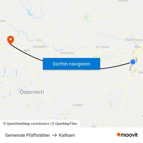 Gemeinde Pfaffstätten to Kallham map