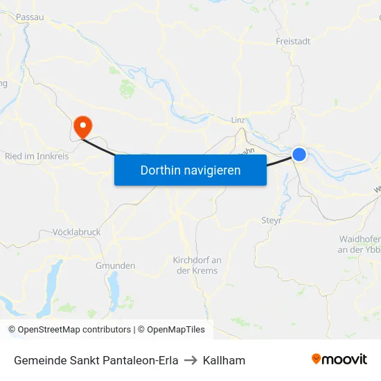 Gemeinde Sankt Pantaleon-Erla to Kallham map