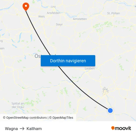 Wagna to Kallham map