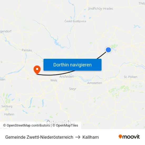Gemeinde Zwettl-Niederösterreich to Kallham map