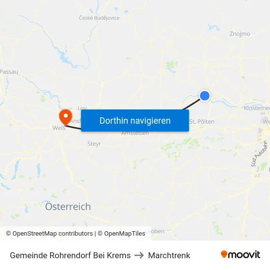 Gemeinde Rohrendorf Bei Krems to Marchtrenk map