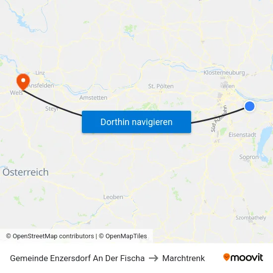 Gemeinde Enzersdorf An Der Fischa to Marchtrenk map
