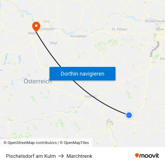Pischelsdorf am Kulm to Marchtrenk map