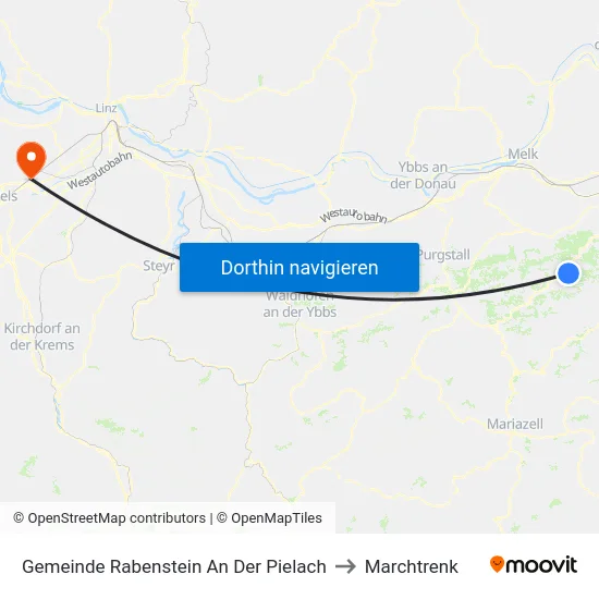 Gemeinde Rabenstein An Der Pielach to Marchtrenk map